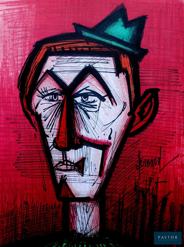 Bernard BUFFET (1928-1999)
Le clown rouge, 1967

Lithographie originale
Signée dans la planche
Sur Vélin Acropole, 31 x 24 cm

Références : référencée dans le catalogue raisonné de Bernard Buffet - Tome 1 référence 108 page 95
Informations : Imprimée dans les Atelier Mourlot en 1967

Excellent état


Expédition obligatoire, jusqu'à 5 Lithographies dans votre colis pour 14,76€ TTC en France Métropolitaine, et 29,64€ TTC pour l'Europe