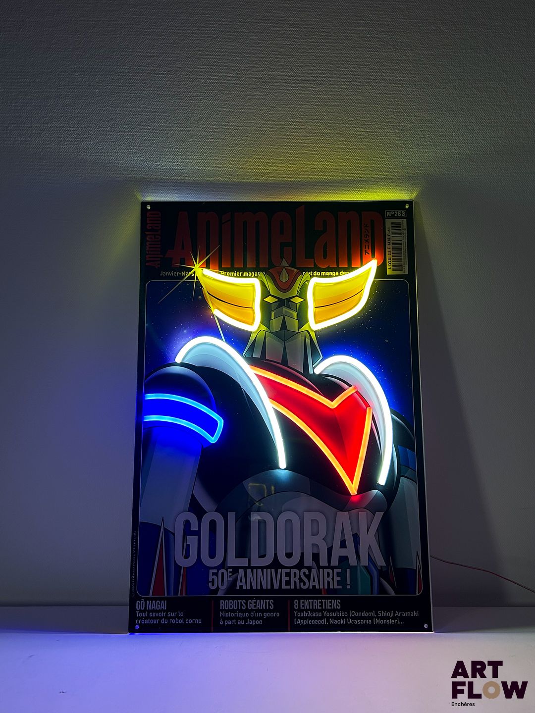 Enseigne néon sur plexiglass Goldorak Dimensions : 60 x 40 Fonctionnelle