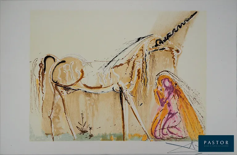 Salvador DALI
La Licorne

Lithographie originale Sur Vélin Arches
Signée dans la planche
Édition Armand Israel, 1983
Dimensions 36 x 56 cm

Information: Cette oeuvre est authentifiée par le cachet sec de l'éditeur

Excellent état


Expédition obligatoire, jusqu'à 5 Lithographies dans votre colis pour 14,76€ TTC en France Métropolitaine, et 29,64€ TTC pour l'Europe