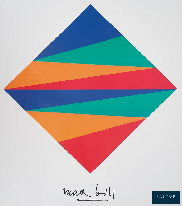 Max BILL (1908-1994)
Unité des couleurs, 2015

Affiche originale d'époque (quadrichromie en haute qualité)
Signée dans la planche
Sur papier 75 × 60 cm

INFORMATION : Affiche originale pour l'exposition de l'artiste à la Fundation Juan March (Espagne) en 2015

Excellent état


Expédition obligatoire, jusqu'à 5 Lithographies dans votre colis pour 14,76€ TTC en France Métropolitaine, et 29,64€ TTC pour l'Europe