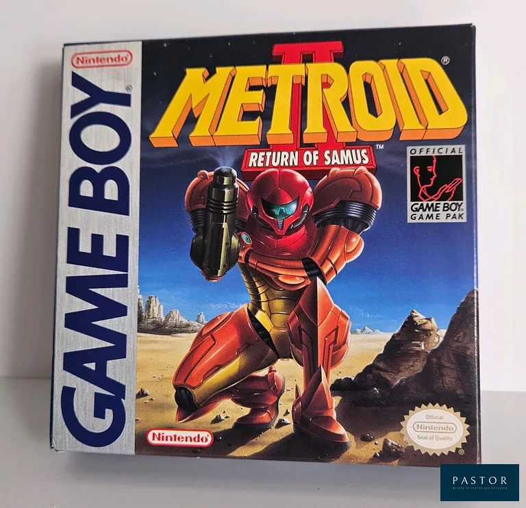 NINTENDO - GAME BOY. Jeu : Metroid 2. Complet avec boite, notice et cartouche. Version US. TBE. Etat proche du neuf. Culte. Sortie : 1991. Action/ aventure 2D