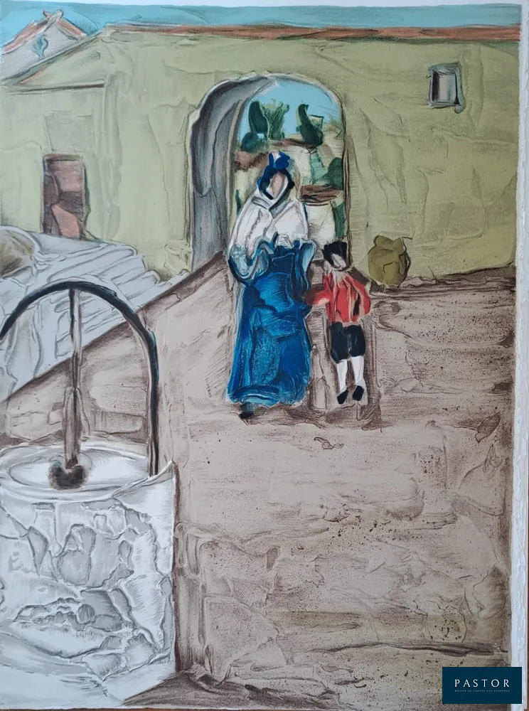 Toussaint d'Orcino (1913-1986)
La femme et l'enfant

Lithographie originale, sur grand vélin d'Arches
Non signée et non numérotée, tirage limité à 300 exemplaires
Imprimée par Lucien et Georges Trotignon, 1967

Dimensions 38 x 28 cm environ
Excellent état


Expédition obligatoire, jusqu'à 5 Lithographies dans votre colis pour 14,76€ TTC en France Métropolitaine, et 29,64€ TTC pour l'Europe