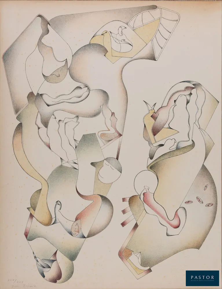 Jan VOSS (1936)
Composition, 1974

Lithographie originale en couleurs
Signée au crayon
Edition limitée à 25 exemplaires, ici le n°25
Sur Vélin d'Arches 50 x 65 cm

Très bon état, rousseurs dans la feuille et défauts dans les marges


Expédition obligatoire, jusqu'à 5 Lithographies dans votre colis pour 14,76€ TTC en France Métropolitaine, et 29,64€ TTC pour l'Europe