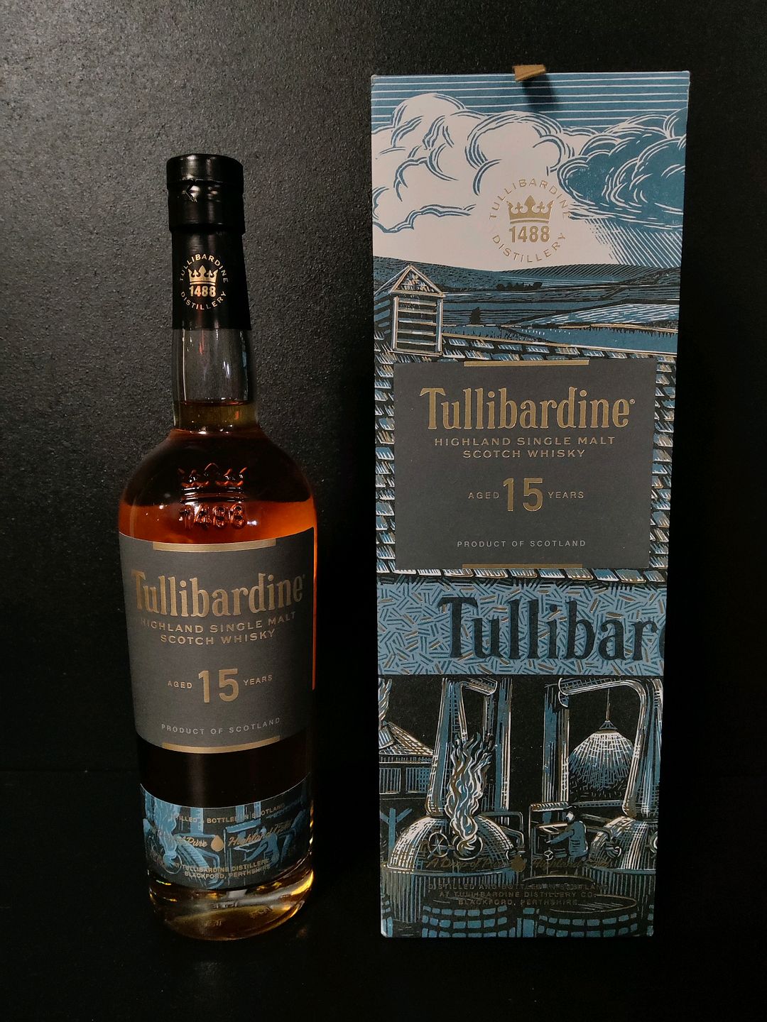 Bouteille de whisky Tullibardine Single Malt 15 ans d&rsquo;âge