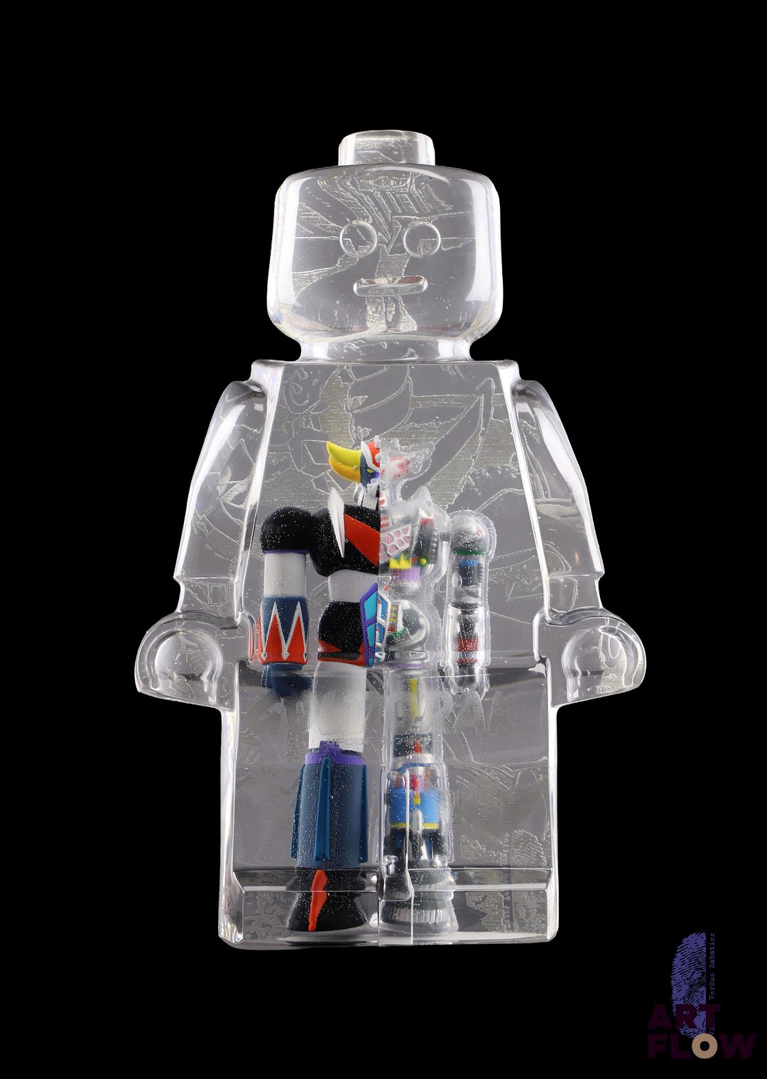 Vincent SABATIER - Né en 1971 - Robotclusion, GOLDORAK - Lithographie originale - Impression sur papier Rives - Signée dans la planche et au dos - Edition en 30 exemplaires - 32x45 cm - Certificat de l'artiste au dos