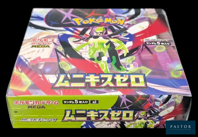 Coffret Pokémon scellé : Display (30 boosters). Série du bloc Méga-Évolution : M3 "Nihil Zéro".
En japonais.