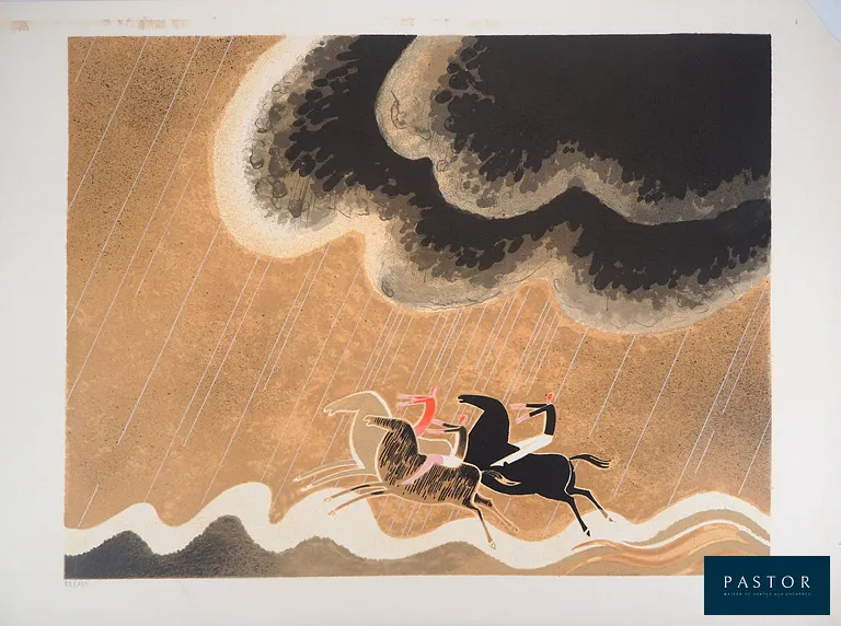 Albert ZAVARO (1925-2022)
Les chevaux dans la houle

Lithographie originale en couleurs
Signée au crayon
Edition limitée à 180 exemplaires (le numéro photographié est fourni à titre d'exemple)
Sur Vélin d'Arches 76 x 56 cm

Très bon état, salissures dans la marge supérieure


Expédition obligatoire, jusqu'à 5 Lithographies dans votre colis pour 14,76€ TTC en France Métropolitaine, et 29,64€ TTC pour l'Europe