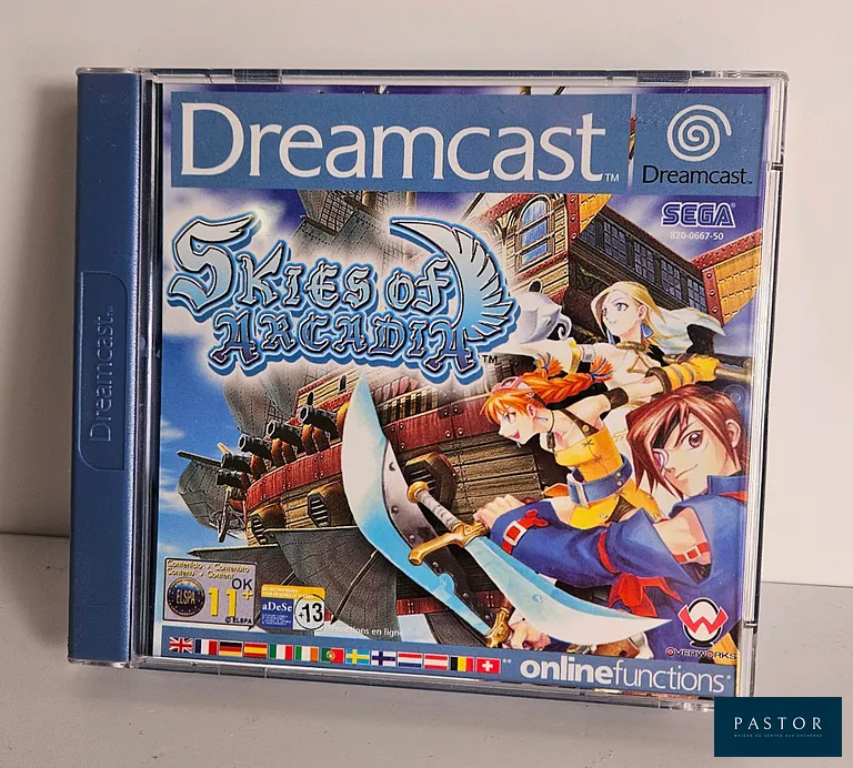 SEGA - DREAMCAST. Jeu : Skies of Arcadia. Complet avec boite, notice et CD. Version EUR. TBE. Culte. Sortie : 2000. RPG