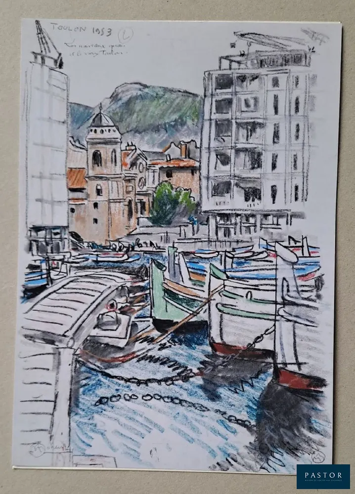 Mathurin Méheut (d'après) (1882-1958)
Les nouveaux quais de Toulon

Impression numérique sur papier 180 gr
Signée, datée et titrée dans la planche
Publié par le musée Mathurin Meheut
ADAGP 2022

29,5 x 21 cm

Excellent état


Expédition obligatoire, jusqu'à 5 Lithographies dans votre colis pour 14,76€ TTC en France Métropolitaine, et 29,64€ TTC pour l'Europe