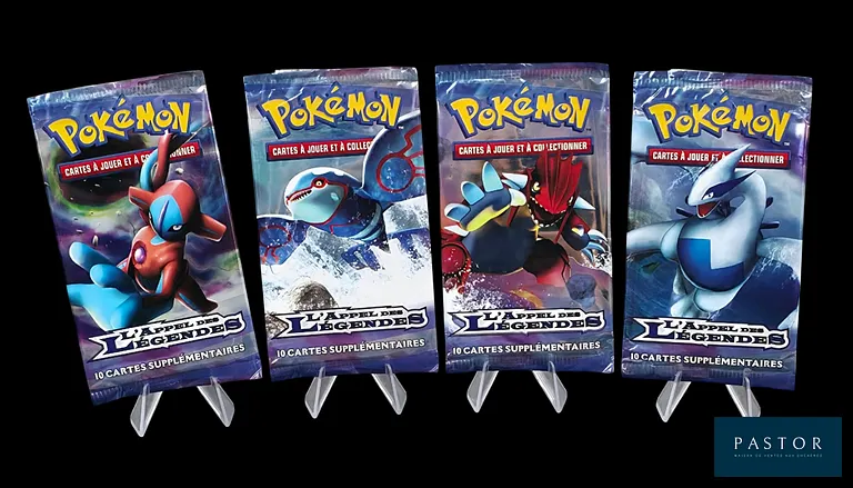 Réunion de 4 boosters Pokémon vides - Majoritairement bien ouverts.
Série Appel des Légendes (ADL).
En français.