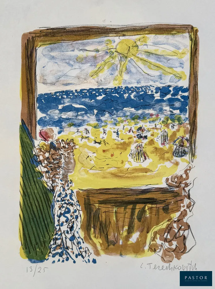 Constantin Terechkovitch (1902-1978)
Au bord de la mer

Lithographie originale, 1961
Signée au crayon
Numérotée /25 exemplaires
Sur japon nacré format 66 x 51 cm

Excellent état


Expédition obligatoire, jusqu'à 5 Lithographies dans votre colis pour 14,76€ TTC en France Métropolitaine, et 29,64€ TTC pour l'Europe