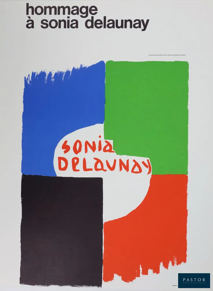 Sonia Delaunay (d'après)(1885 -1979)
Hommage à Sonia Delaunay

Lithographie en couleur d'après un dessin original
65 x 50 cm sur papier d'art
Imprimée pour l'exposition "Hommage à Sonia Delaunay" pour le Centre national d'art et de culture Georges-Pompidou en 1975
Rare exemplaire avant la lettre
Imprimeur : Arts-Litho-Paris

En parfait état, n'ayant jamais été encadrée


Expédition obligatoire, jusqu'à 5 Lithographies dans votre colis pour 14,76€ TTC en France Métropolitaine, et 29,64€ TTC pour l'Europe