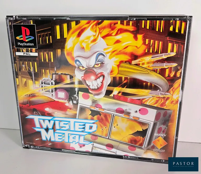 SONY - PS1 - Jeu : Twisted Metal. Complet avec boite, notice, CD. Big Box. Version PAL. Rare.TBE. Sortie : 1995