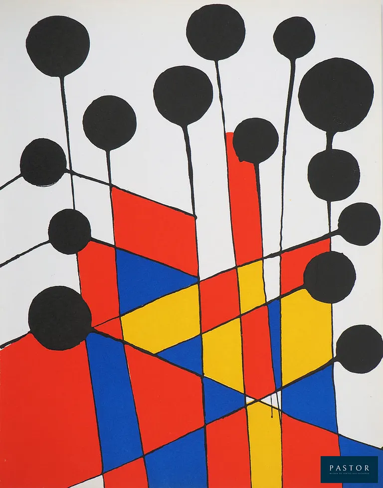Alexander Calder
Ballons et mosaique, 1971

Lithographie originale (atelier Mourlot)
Non signée
Sur vélin format 31 x 24 cm (c. 12,2 x 9,5 in)
Édité par San Lazzaro in 1971

Très bon état


Expédition obligatoire, jusqu'à 5 Lithographies dans votre colis pour 14,76€ TTC en France Métropolitaine, et 29,64€ TTC pour l'Europe