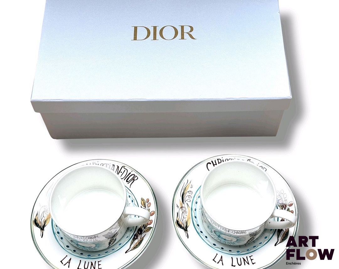 Dior Service à thé ou café, modèle « La lune » Jamais utilisé - Expédition obligatoire.