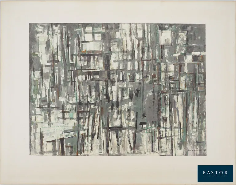 Maria Helena VIEIRA DA SILVA (1908-1992)
Sylvestre, 1960

Héliogravure d'après une peinture sur papier de 1953
Signée dans la planche
Sur papier 27.5 x 35.5 cm

INFORMATION : Ce tirage a été édité par Fernand Hazan en 1960 pour un des premiers portfolios consacré à Maria Helena Vieira Da Silva.

Excellent état


Expédition obligatoire, jusqu'à 5 Lithographies dans votre colis pour 14,76€ TTC en France Métropolitaine, et 29,64€ TTC pour l'Europe