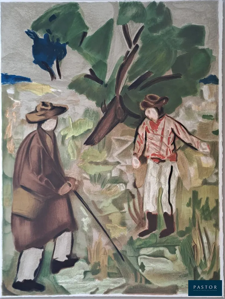 Toussaint d'Orcino (1913-1986)
La procession

Lithographie originale, sur grand vélin d'Arches
Non signée et non numérotée, tirage limité à 300 exemplaires
Imprimée par Lucien et Georges Trotignon, 1967

Dimensions 38 x 28 cm environ
Excellent état


Expédition obligatoire, jusqu'à 5 Lithographies dans votre colis pour 14,76€ TTC en France Métropolitaine, et 29,64€ TTC pour l'Europe