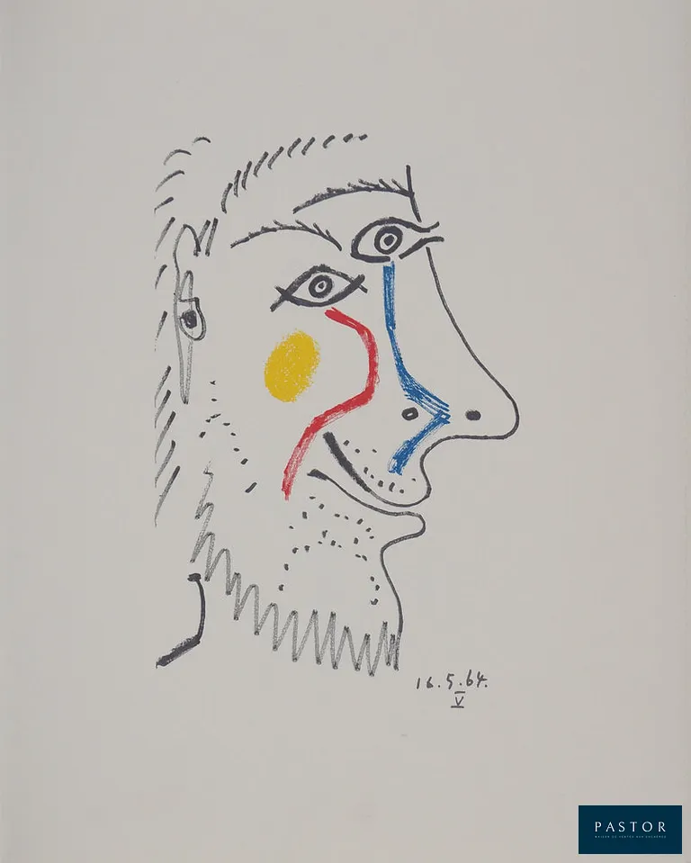 Pablo Picasso (1881-1973) (d'après)
Portrait aux larmes, 1964

Lithographie
Non signée
Datée dans la planche 1964
Sur vélin 32.5 x 25 cm

INFORMATION : Réalisée pour le portfolio "Le goût du bonheur", édité par le Cercle d'Art, Paris, en 1970 (édition limitée à 666 exemplaires)

Excellent état


Expédition obligatoire, jusqu'à 5 Lithographies dans votre colis pour 14,76€ TTC en France Métropolitaine, et 29,64€ TTC pour l'Europe