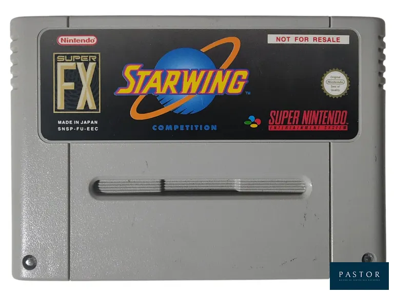 Nintendo - Super Nes - Jeu : Starwing version Compétition.
Cartouche seule.
Version du jeu UKV.