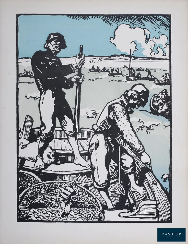Auguste Lepère (1849-1918)
  Loups de mer, 1898

 Lithographie sur papier vélin
Cachet sec de L'Estampe Moderne en bas à droite
 Taille de la feuille : 40 x 30,7 cm
Taille de l'image : 34 x 25 cm
 En bon état général, Légers plis de manipulation doux, quelques taches mineures et une légère décoloration sur les bords.
Edité par Masson & Piazza, Paris


Expédition obligatoire, jusqu'à 5 Lithographies dans votre colis pour 14,76€ TTC en France Métropolitaine, et 29,64€ TTC pour l'Europe