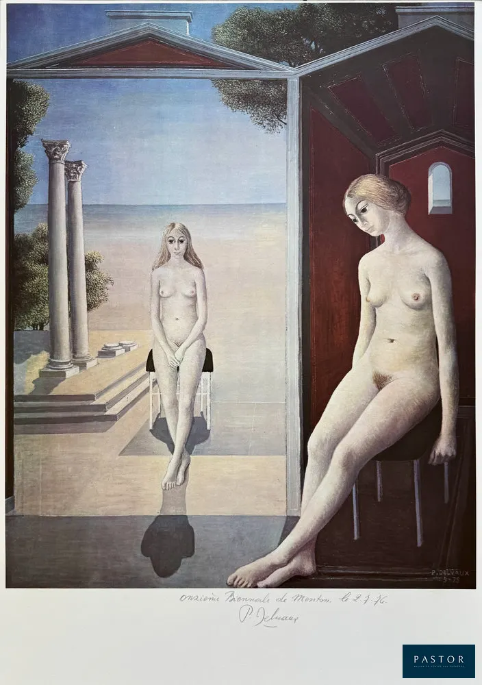 Paul Delvaux (1897-1994)
Au bord de la mer

Lithographie en couleurs, 1976
Signée au crayon et annotée "Menton le 2.7.76" par l'artiste
Numérotée /350 exemplaires au dos
Avec le tampon de l'association de la Biennale de Menton
Sur vélin format 69 x 49 cm

Très bon état


Expédition obligatoire, jusqu'à 5 Lithographies dans votre colis pour 14,76€ TTC en France Métropolitaine, et 29,64€ TTC pour l'Europe
