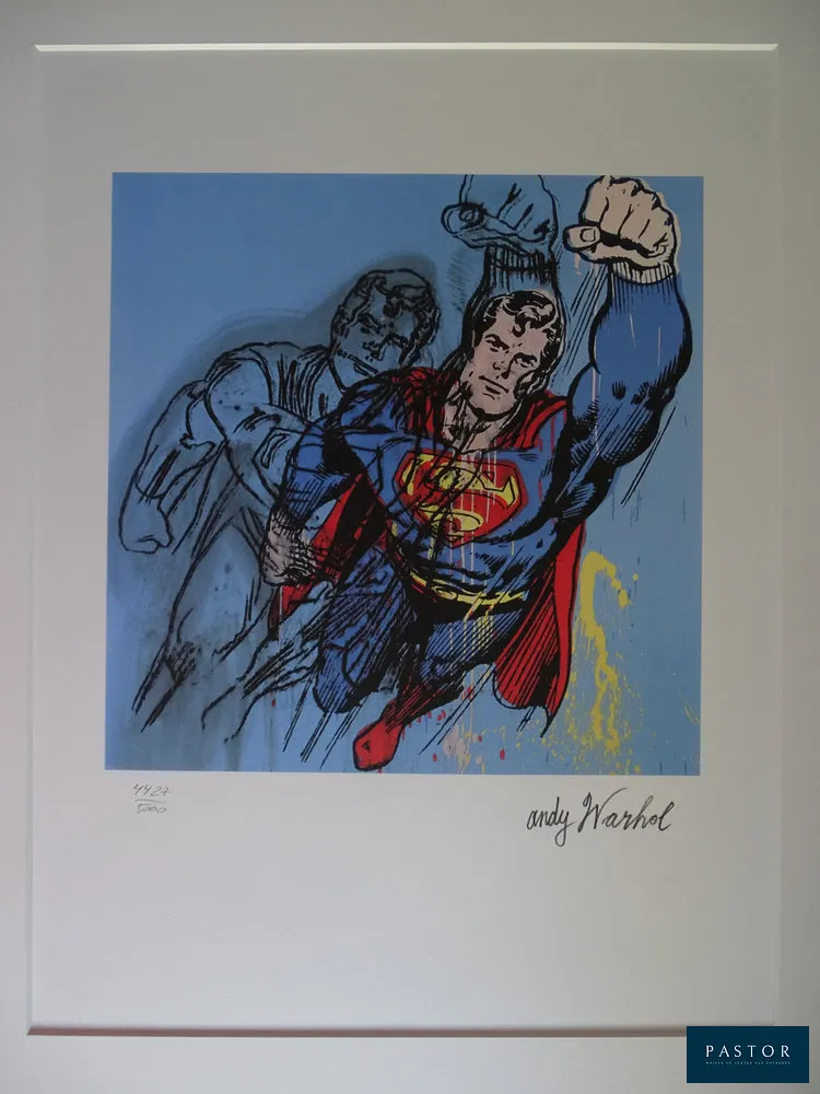 Andy Warhol (d'après)
Superman 

Lithographie éditée par CMOA, Numéroté à la main, Signé dans la plaque, porte un tampon CMAO au dos 50 x 40 cm


Expédition obligatoire, jusqu'à 5 Lithographies dans votre colis pour 14,76€ TTC en France Métropolitaine, et 29,64€ TTC pour l'Europe