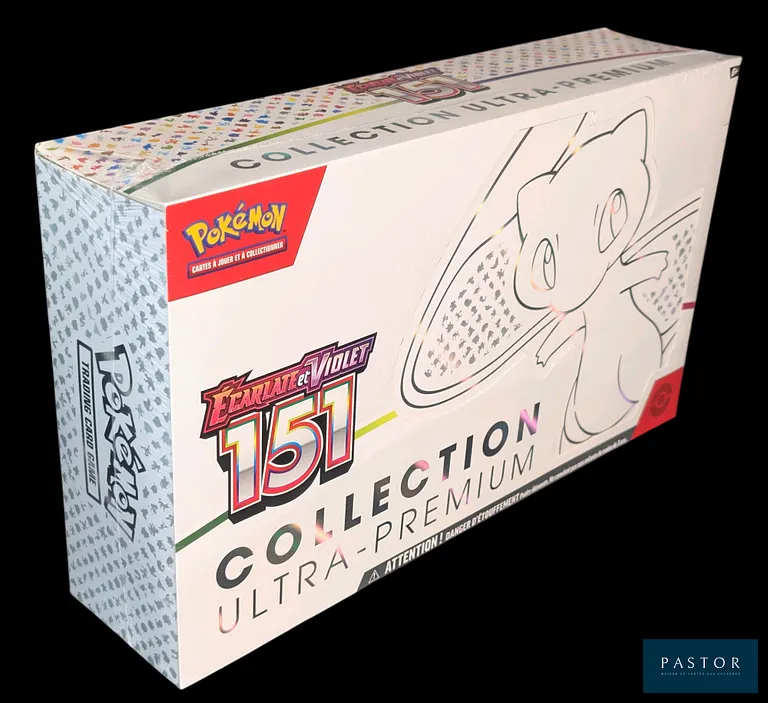 Coffret Pokémon scellé : Collection Ultra Premium (UPC) Mew.
Série du bloc Écarlate&Violet : 151 (EV03.5).
En français. - TVA Récupérable