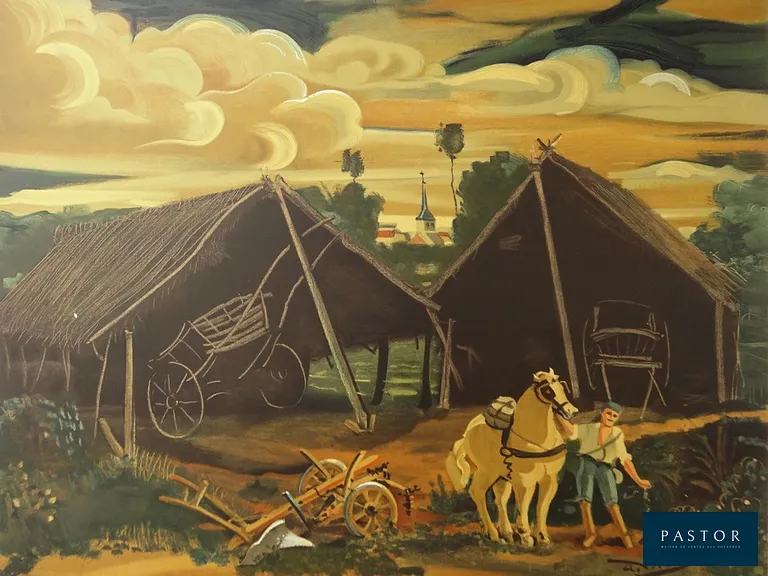 André DERAIN
Après la moisson

Lithographie sur vélin Arches
Imprimée dans les ateliers Mourlot (c. 1970)
Signée dans la planche
65 x 50 cm

Excellent état


Expédition obligatoire, jusqu'à 5 Lithographies dans votre colis pour 14,76€ TTC en France Métropolitaine, et 29,64€ TTC pour l'Europe