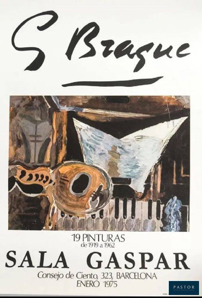 Georges Braque (d'après)
19 tableaux de 1919 à 1962, 1975

Affiche lithographique originale.
Imprimé pour l'exposition de Georges Braque à la Sala Gaspar en janvier 1975.

Dimensions 70 x 50 cm

Très bon état, minuscules imperfections


Expédition obligatoire, jusqu'à 5 Lithographies dans votre colis pour 14,76€ TTC en France Métropolitaine, et 29,64€ TTC pour l'Europe