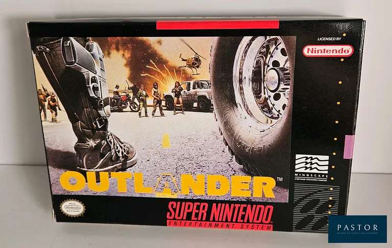 NINTENDO - SUPER NES. Jeu : Outlander. Complet avec boite, notice et cartouche. Version US. TBE. Sortie : 1991. Action