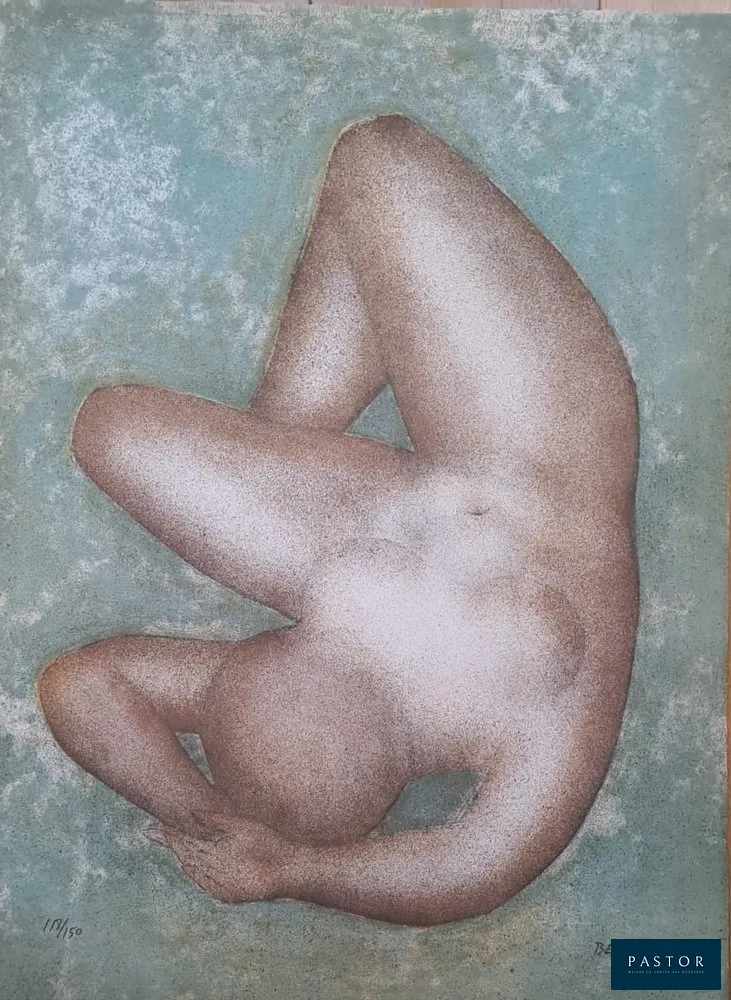 Michel Bez (1951-2018)
Femme nue

Grande Lithographie originale, sur vélin
Signée et numérotée au crayon par l'artiste (n°118/150)
Dimensions feuille : 76 x 56 cm

Très bon état (quelques traces de passe-partout au dos)


Expédition obligatoire, jusqu'à 5 Lithographies dans votre colis pour 14,76€ TTC en France Métropolitaine, et 29,64€ TTC pour l'Europe