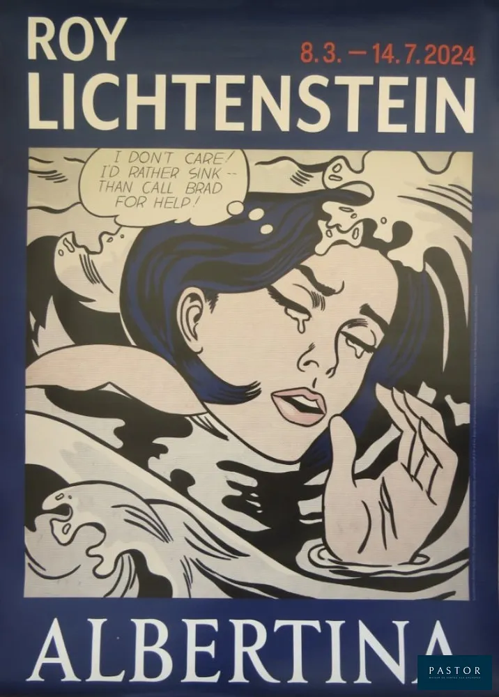 Roy Lichtenstein (1923-1997)
Affiche originale d'exposition - Vienne - 2024

Affiche originale en couleur

Design original par Roy Lichtenstein - "Drowning girl - 1963"

Dimension : 84 x 60 cm.
très bon état


Expédition obligatoire, jusqu'à 5 Lithographies dans votre colis pour 14,76€ TTC en France Métropolitaine, et 29,64€ TTC pour l'Europe