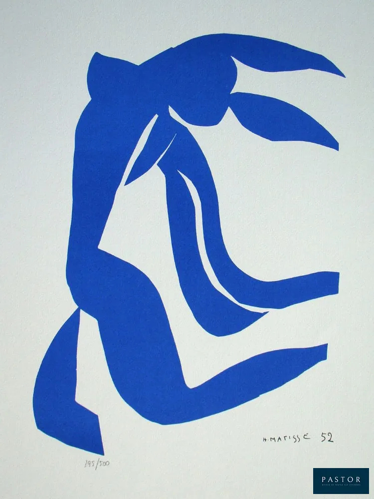 Henri Matisse (d'après) (1869-1954) 
La Chevelure, 1978 

Lithographie en édition limitée, en couleurs, sur papier d'art Fabriano. Signé et daté dans la plaque d'impression en bas à droite et numéroté au crayon 295/500 en bas à gauche. Publié en 1978 par les Éditions Studio d'Arte Perna / Spadem Paris, Le directeur artistique Valentino Perna, à Milan, en Italie. Imprimé d'après l'œuvre originale de 1952 par le maître imprimeur Giordani à Milan, en Italie. Porte le cachet d'édition à sec au centre, en bas. Format du papier : 43,0 x 33,5 cm Dimensions de l'image : 32,0 x 23,7 cm En parfait état.


Expédition obligatoire, jusqu'à 5 Lithographies dans votre colis pour 14,76€ TTC en France Métropolitaine, et 29,64€ TTC pour l'Europe
