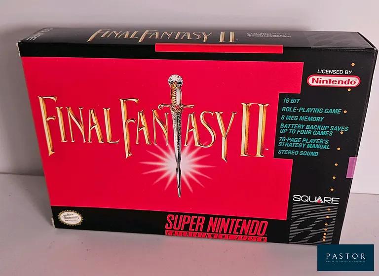 NINTENDO - SUPER NES. Jeu : Final Fantasy 2. Complet avec boite, notice et cartouche. Version US. TBE. Etat proche du neuf. Sortie : 1991. RPG
