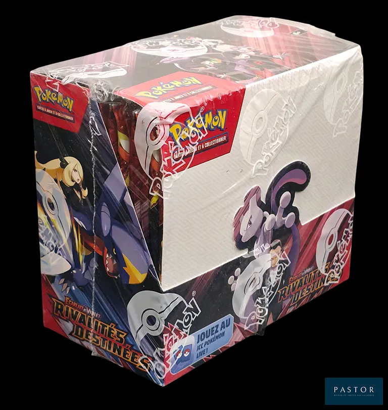 Coffret Pokémon scellé : Display (36 boosters).
Série du bloc Écarlate&Violet : Rivalités Destinées (EV10).
En français.
Défaut sur le scellage à l'avant du coffret (Voir photos), le scellage est légèrement déchiré. - TVA Récupérable
