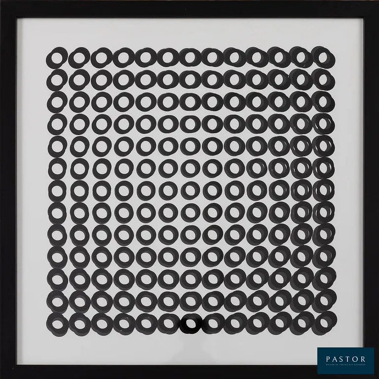 Victor VASARELY (1906-1997)
Composition cinétique VI

Oeuvre double composée de 2 planches sur papier épais et sur papier calque donnant ainsi cette impression de 3e dimension
Dimensions : 27 x 27 cm dans un cadre noir 29 cm x 29 cm
Editée par les Editions du Griffon en 1972

Excellent état


Expédition obligatoire, jusqu'à 5 Lithographies dans votre colis pour 14,76€ TTC en France Métropolitaine, et 29,64€ TTC pour l'Europe