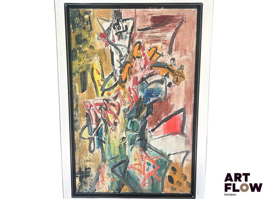 GEN PAUL (1895-1975) "Medrano" Huile sur toile Signée et datée au dos 1946 Dimensions : 91,5 x 58,5 cm