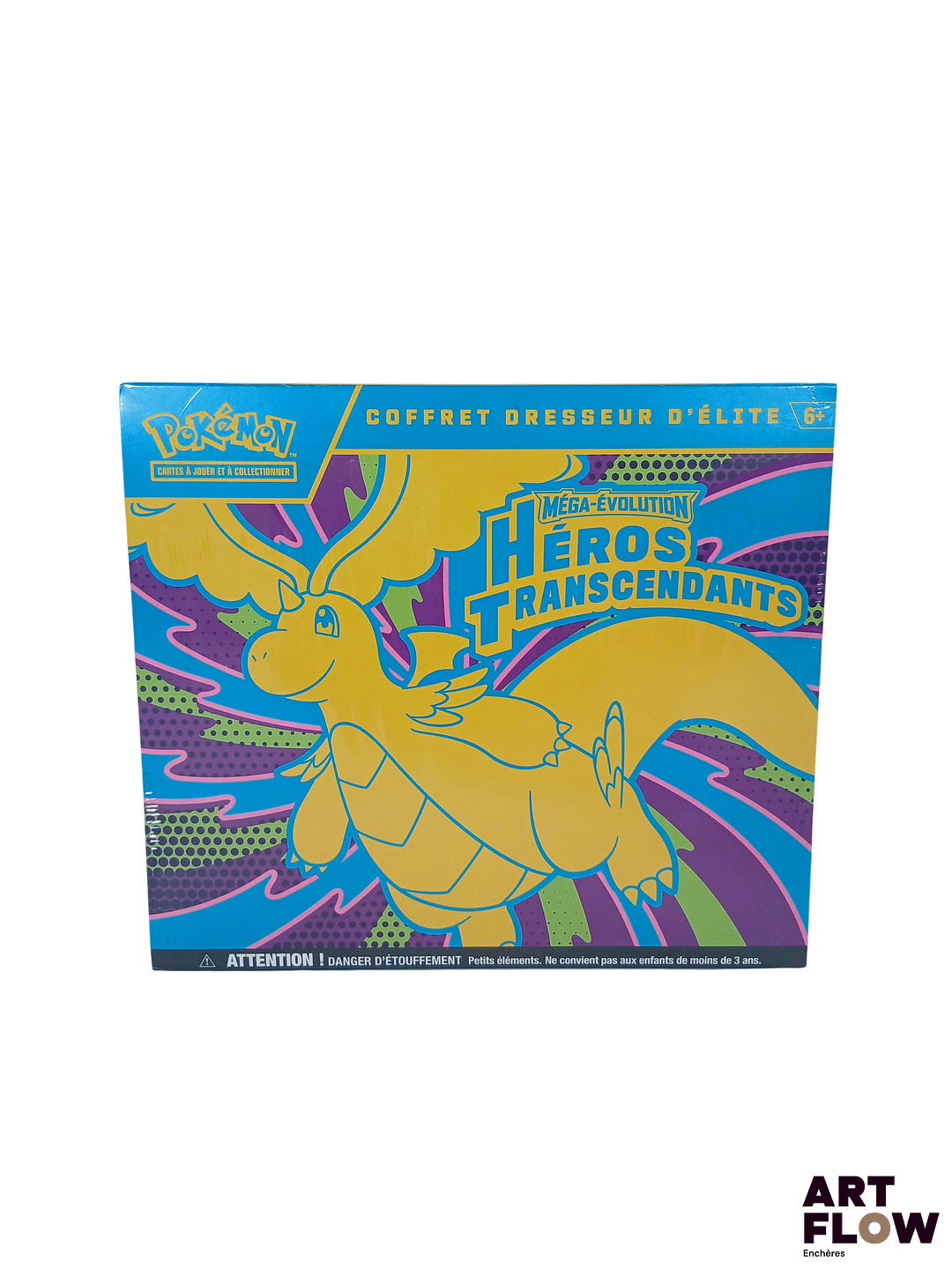 Coffret Pokémon - Elite Trainer Box (ETB) Série du bloc Méga-Evolution : Héros transcendants (ME2.5) Scellé et en Français - léger trou dans le scellage, sur le coin droit en haut (voir photos)