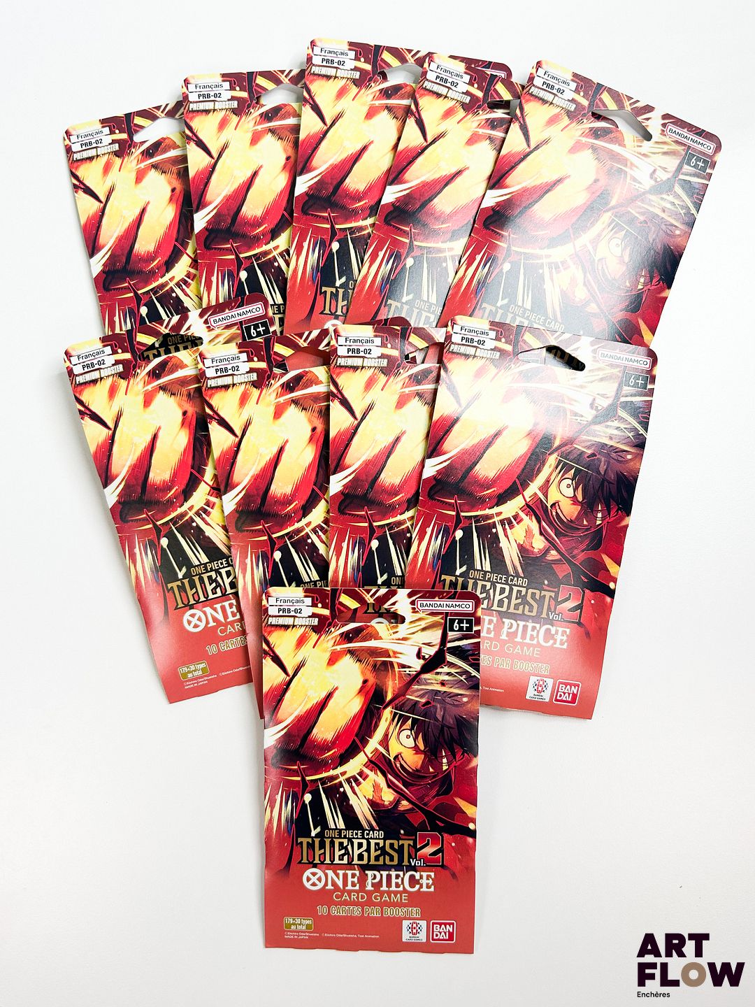 Ensemble de 10 boosters One Piece scellés Série OP PRB02 "The Best" En français