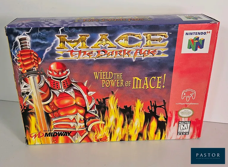 NINTENDO - N64 - Jeu : Mace The Dark Age. Complet avec boite, notice, cartouche, cale. Version US. TBE. Sortie : 1997
