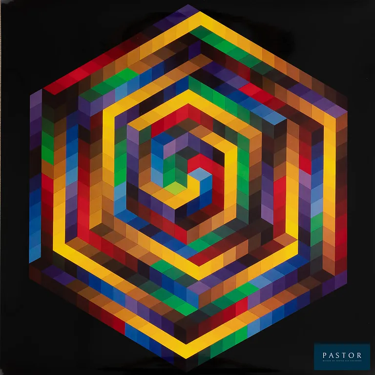Victor VASARELY (1906-1997)
HAT-B

Estampe offset d'après une oeuvre de l'artiste
Sur papier épais 41 x 41 cm
Editée par les Editions du Griffon en 1972

Excellent état

REFERENCES : Authentifiée et titrée au dos de l'oeuvre


Expédition obligatoire, jusqu'à 5 Lithographies dans votre colis pour 14,76€ TTC en France Métropolitaine, et 29,64€ TTC pour l'Europe