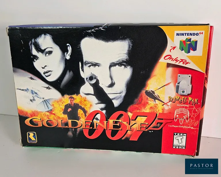 NINTENDO - N64 - Jeu : Goldeneye 007. Complet avec boite, notice, cale. Version US. TBE. Sortie : 1997