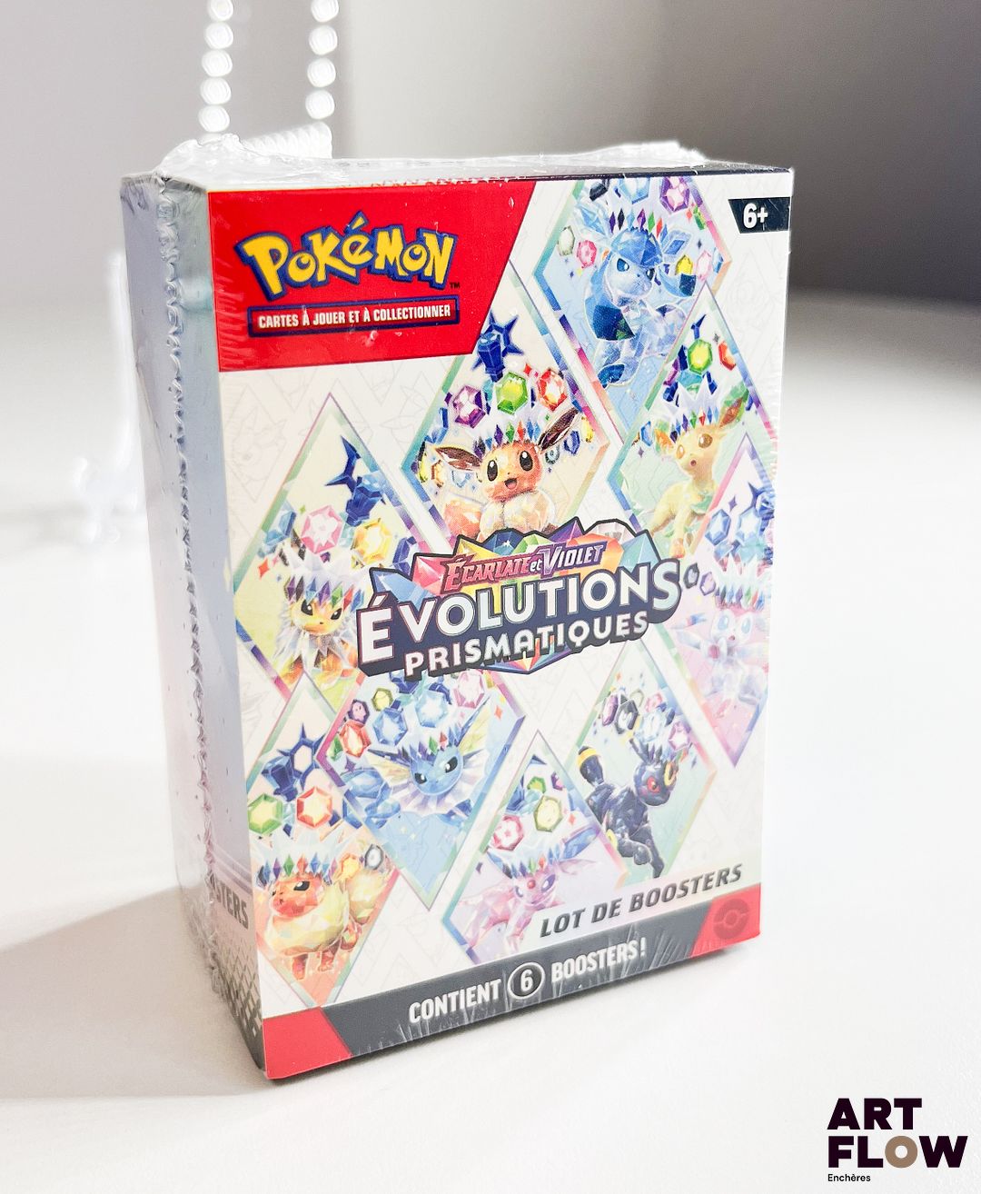 Bundle Pokemon scellée : lot de 6 boosters Série du bloc Ecarlate et violet : Evolutions prismatiques (EV8.5) En français