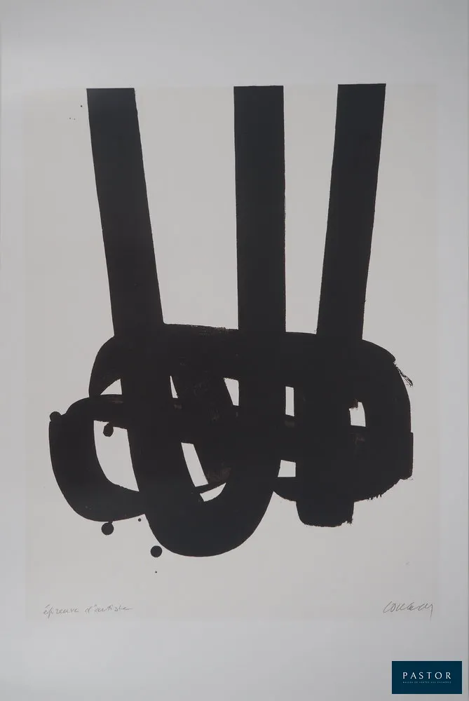 Pierre SOULAGES (1919-2022)
Lithographie n°29

Affiche éditée d'après la "Lithographie n°29 éditée en 1972 à l'occasion des Jeux Olympiques de Münich" par le musée Soulages à Rodez, France
Signée dans la planche
Sur papier épais 40 x 60 cm
Authentifiée par le cachet du Musée au verso

Excellent état


Expédition obligatoire, jusqu'à 5 Lithographies dans votre colis pour 14,76€ TTC en France Métropolitaine, et 29,64€ TTC pour l'Europe