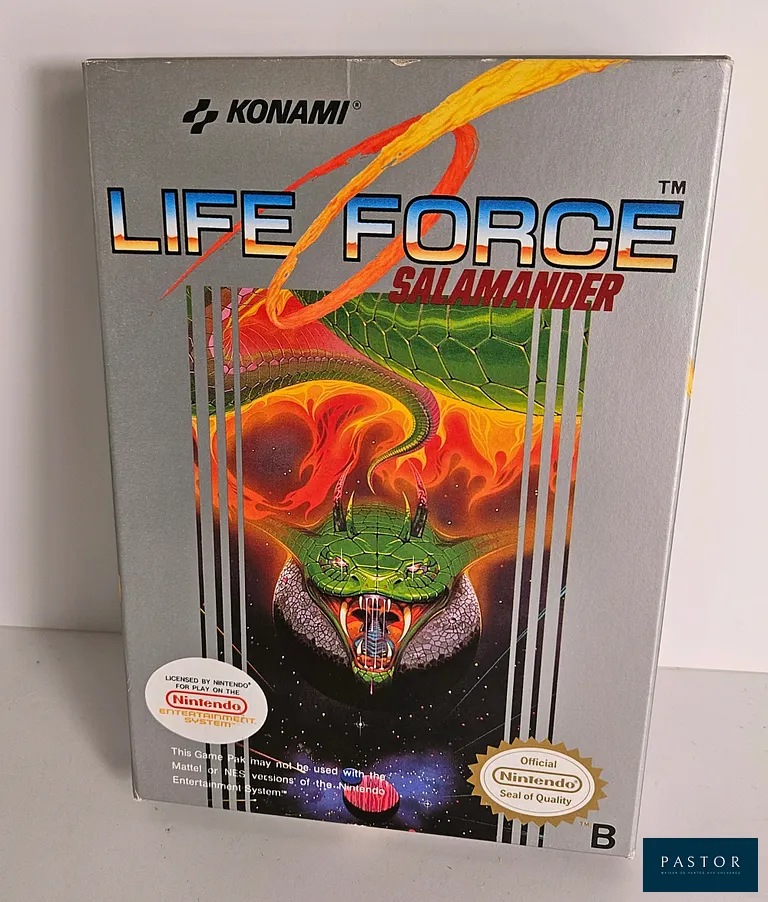 NINTENDO - NES. Jeu : Life Force Salamander. Complet avec boite, notice et cartouche. Version PAL EEC. Sortie : 1988. Shoot em up