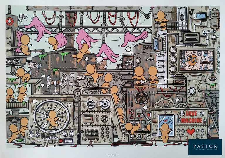 Jace
Love Machine 2022

Sérigraphie sur papier blanc.
Signée par Jace
Édition numérotée et limitée à 70 exemplaires.

Dimensions: 70 x 50 cm


Expédition obligatoire, jusqu'à 5 Lithographies dans votre colis pour 14,76€ TTC en France Métropolitaine, et 29,64€ TTC pour l'Europe