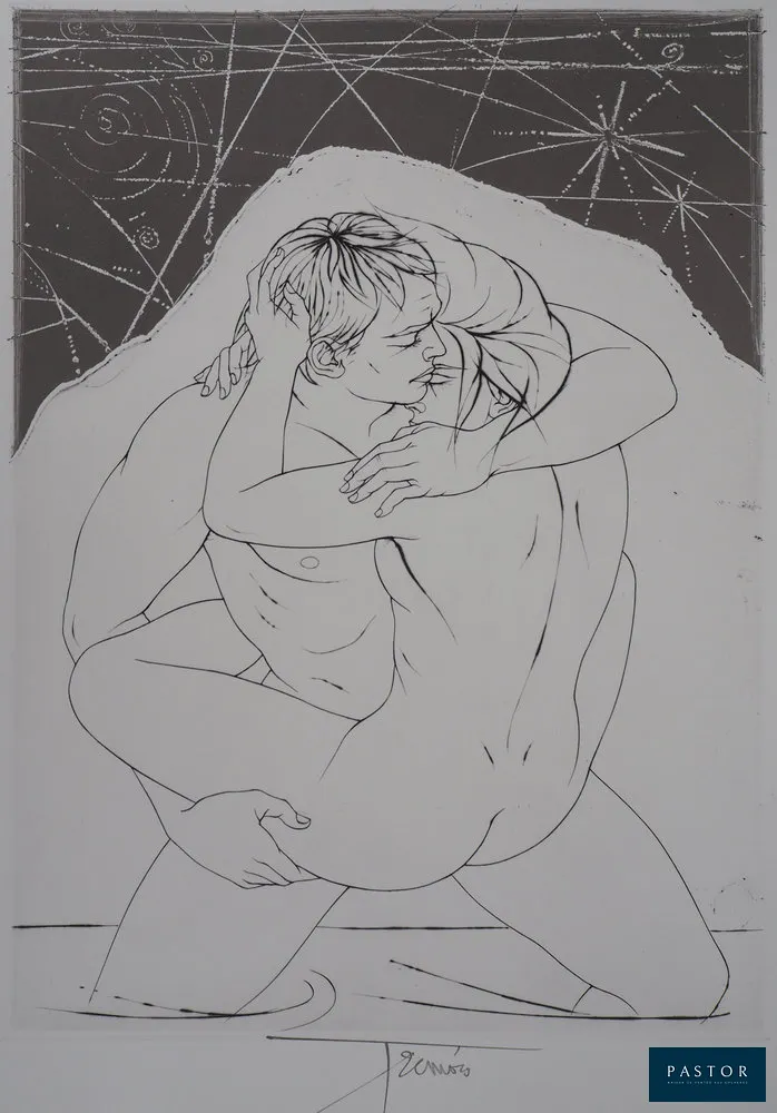 Pierre-Yves TRÉMOIS
Couple sous les étoiles, 1970

Gravure originale
Signée à l'encre
Sur vélin BFK Rives 57.5 x 45 cm

Excellent état


Expédition obligatoire, jusqu'à 5 Lithographies dans votre colis pour 14,76€ TTC en France Métropolitaine, et 29,64€ TTC pour l'Europe