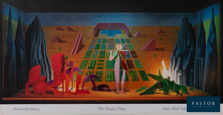 David HOCKNEY (1937)
Magic flute

Affiche originale en couleurs d'après la peinture "Mozart's Opera Magic flute" de 1983
Sur papier épais 68 x 35 cm

Excellent état


Expédition obligatoire, jusqu'à 5 Lithographies dans votre colis pour 14,76€ TTC en France Métropolitaine, et 29,64€ TTC pour l'Europe