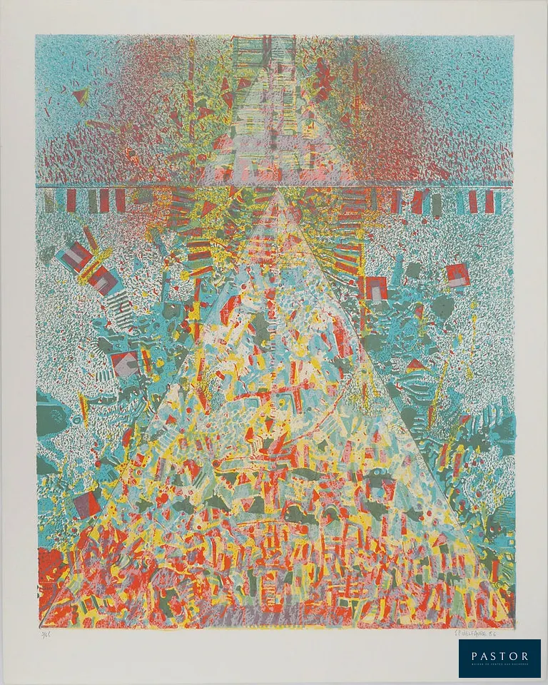 Jean-Pierre VIELFAURE (1930-2015)
Pyramide céleste, 1986

Lithographie originale
Signée et datée au crayon
Numérotée /65 exemplaires
Sur vélin 57.5 x 45.5 cm

Excellent état


Expédition obligatoire, jusqu'à 5 Lithographies dans votre colis pour 14,76€ TTC en France Métropolitaine, et 29,64€ TTC pour l'Europe