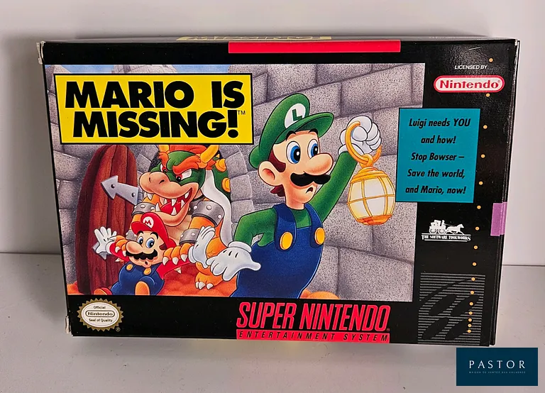 NINTENDO - SUPER NES. Jeu : Mario Is Missing!. Complet avec boite, notice, cartouche et carte. Version US. TBE. Sortie : 1993. Ludo- Educatif